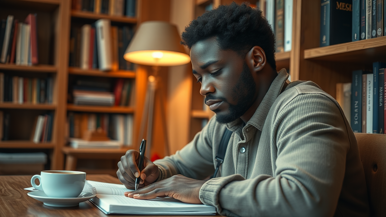 young professional journaling as a digital detox for effective mental wellbeing and self-care