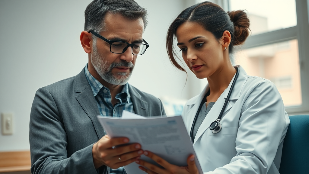 doctor consulting patient about sibo and weight gain symptoms