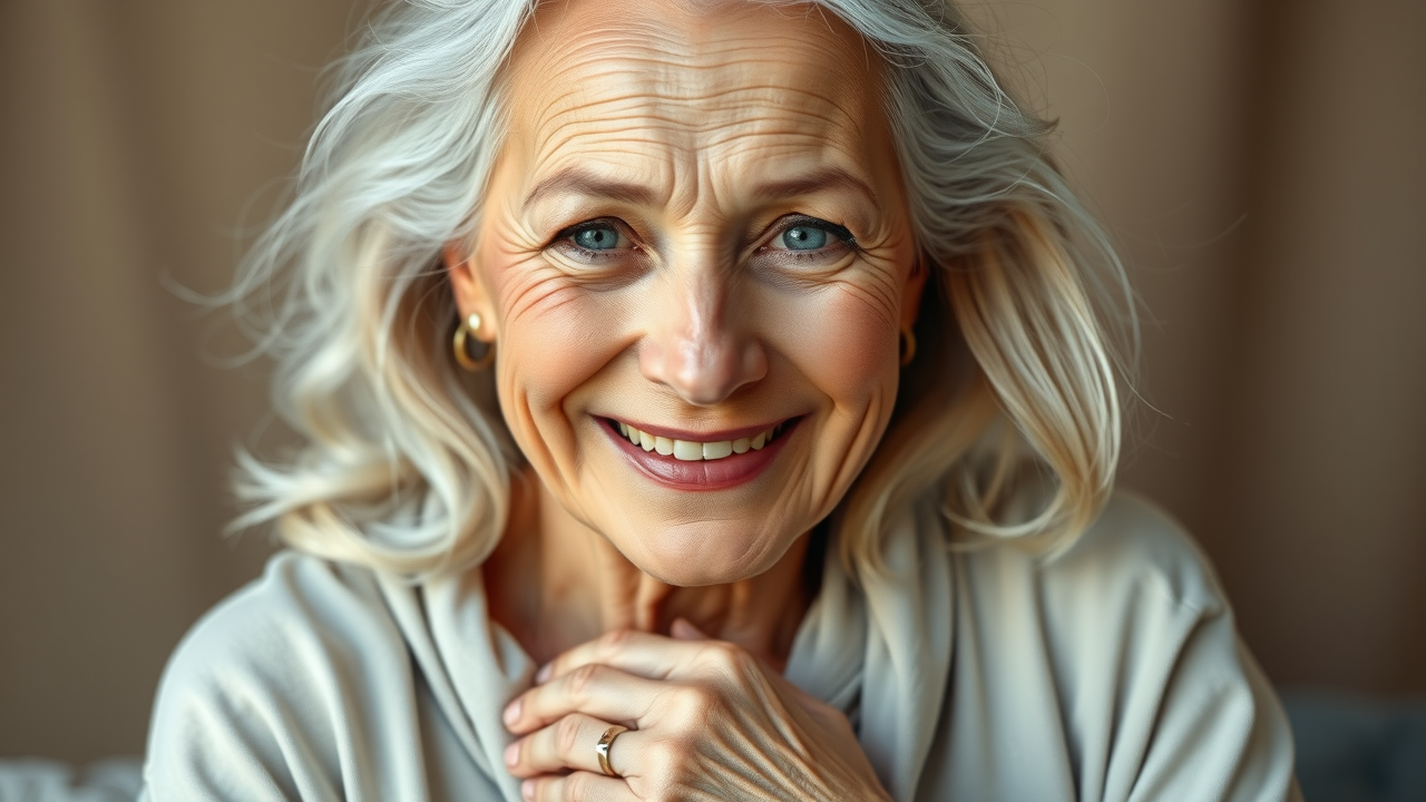 Beginner exercises for knee osteoarthritis: older adult gently stretching leg muscles in a sunlit home exercise area