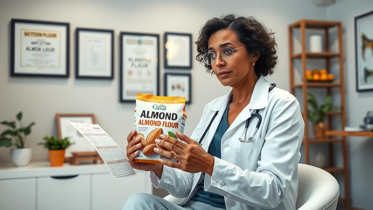 nutrition expert discussing almond flour