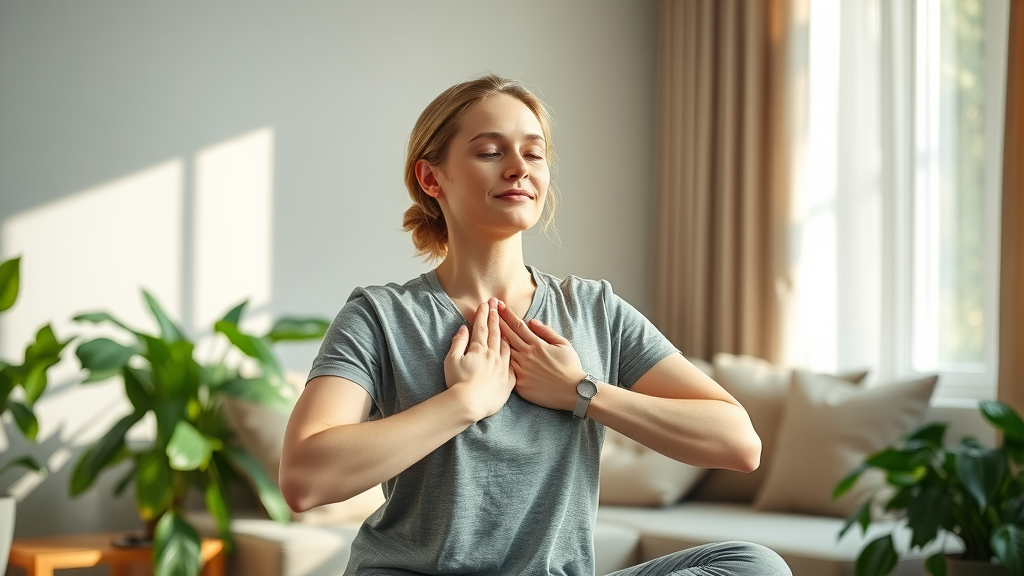 person practicing yoga to relieve sibo belly and improve gut health