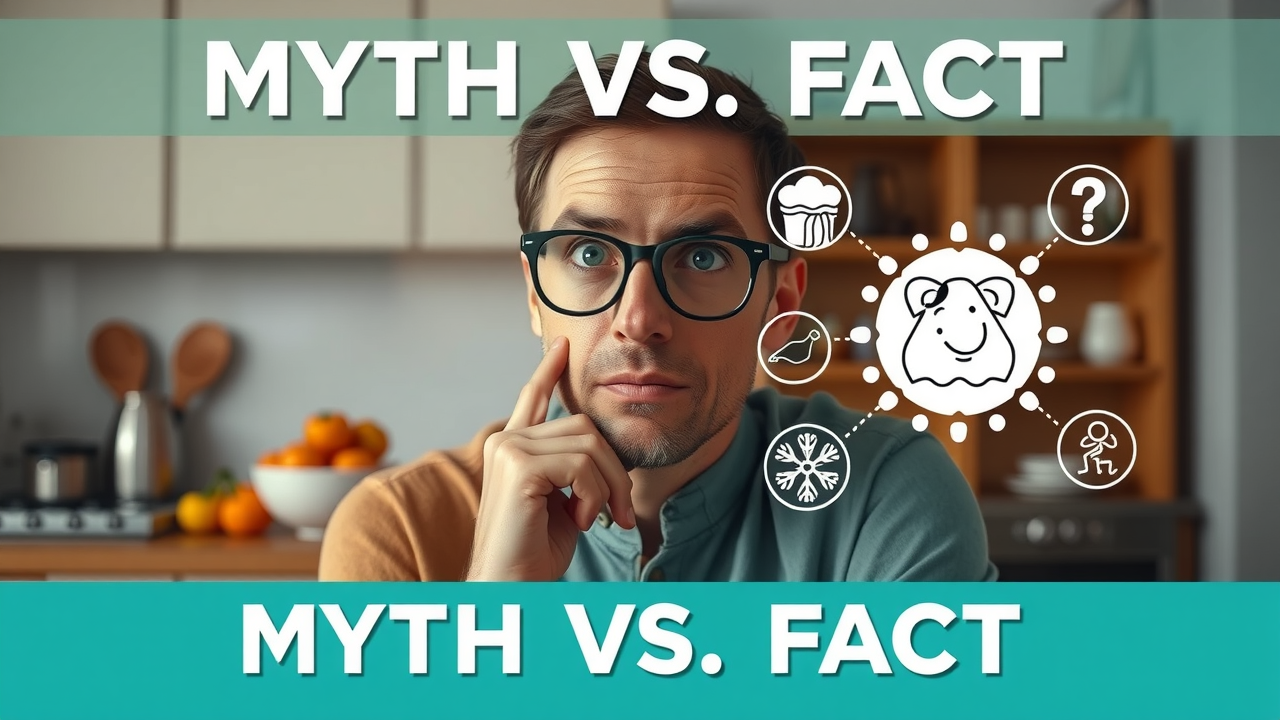 myth vs fact about calcium rich foods and bone health, educational kitchen setting