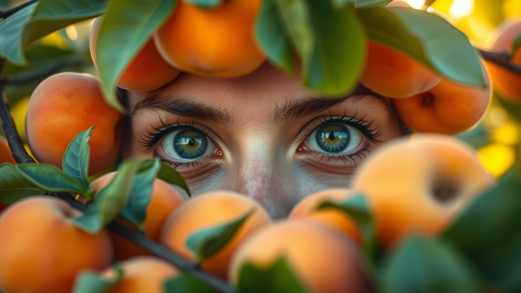 healthy vision supported by apricots, symbolic image highlighting eye health and nutritional value