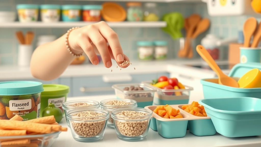 Meal prep with flaxseed and protein foods for balanced testosterone levels