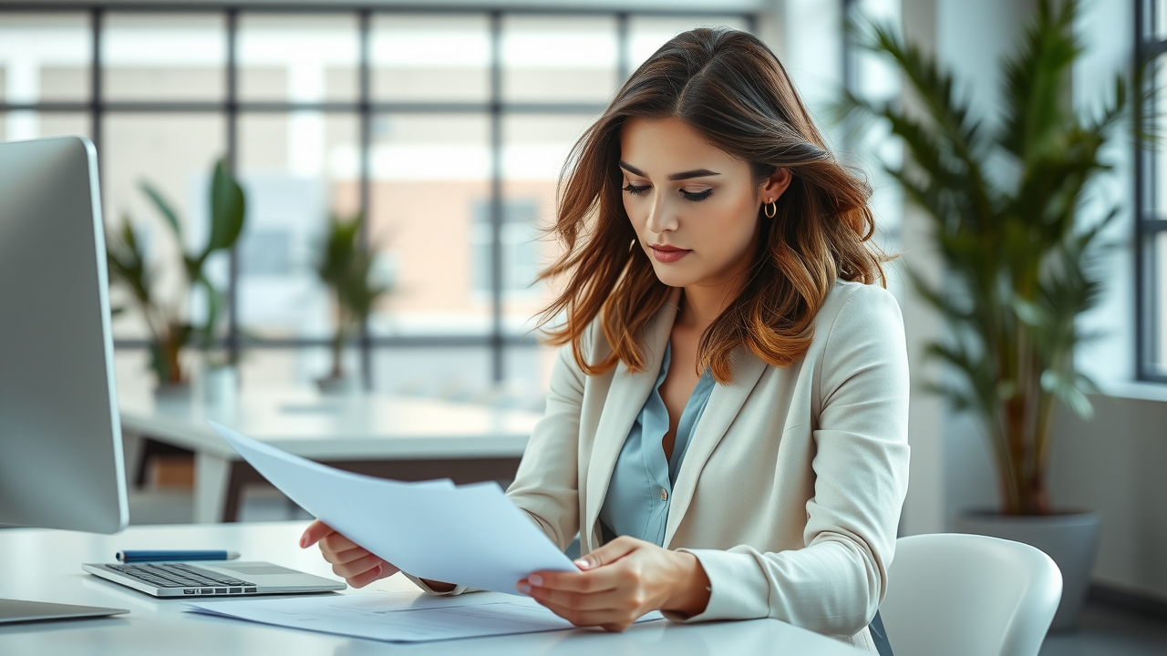 professional woman experiencing the cognitive benefits of chlorogenic acid in a modern office