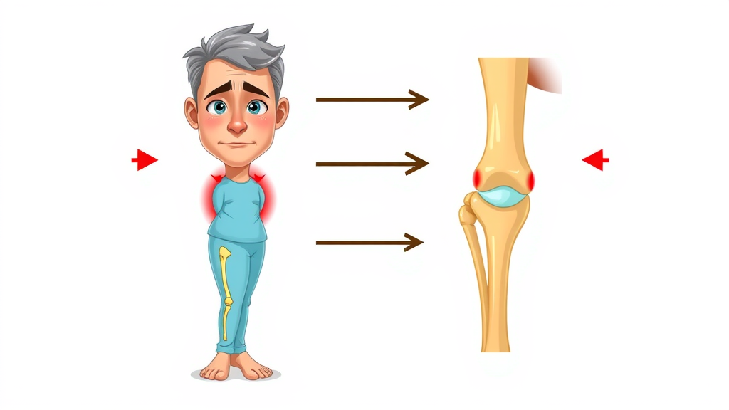 comparative infographic on knee osteoarthritis fatigue impact