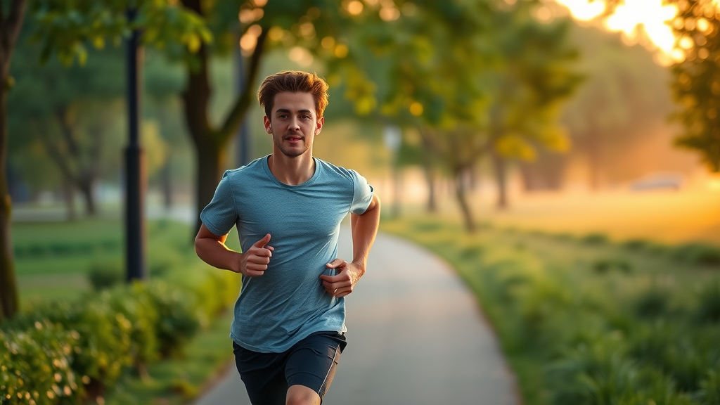 Active young adult exercising for blood pressure control in their 30