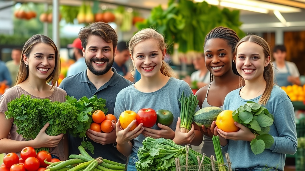 Group of young adults embracing healthy lifestyle to prevent hypertension in their 30