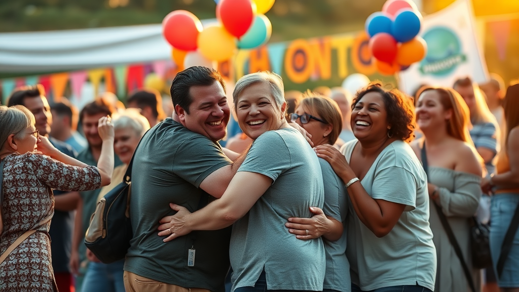 Diverse North Carolina community celebrating successful organ donation outcomes