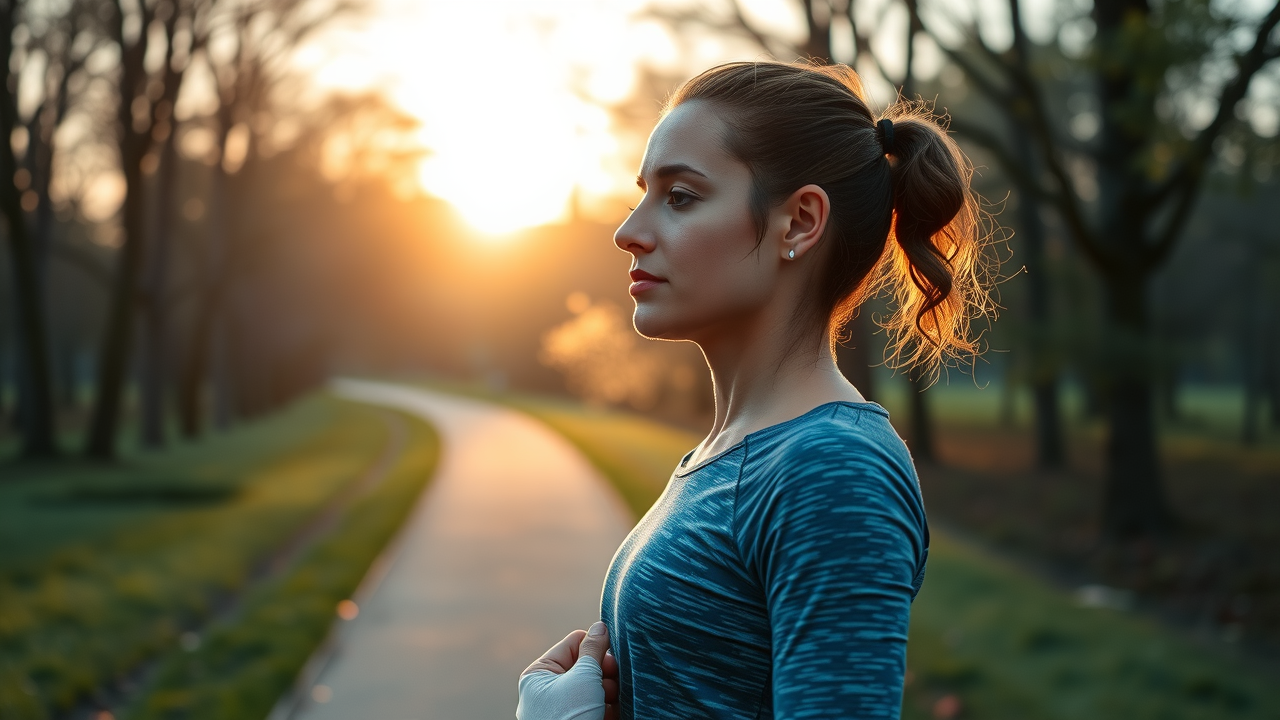 Athlete practicing mindfulness outdoors for mental training in sport and everyday life