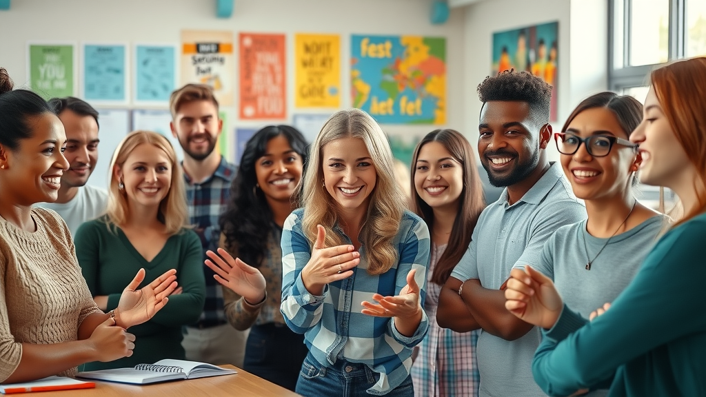 dynamic group of diverse adults and students participating in resilience training programs north carolina, engaged in workshop activities, bright classroom with natural light