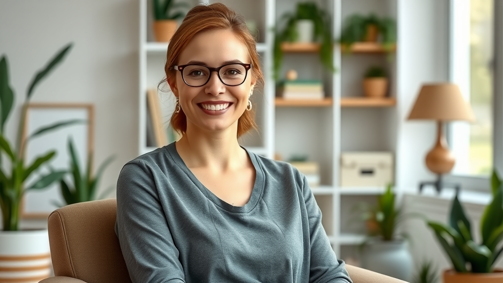 friendly wellness coach ready to answer questions about breathing-exercises for stress