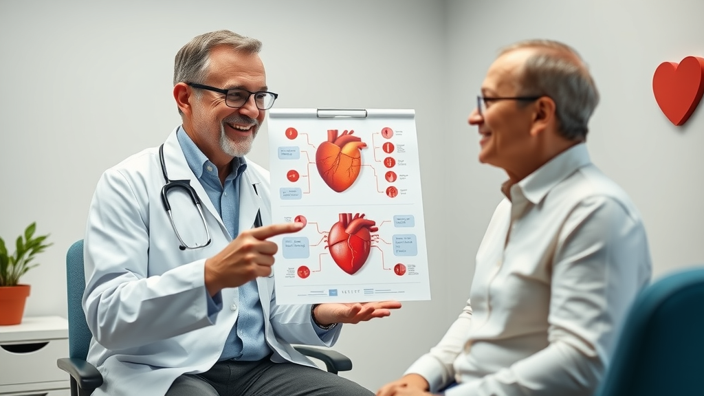 doctor showing chart of laughter