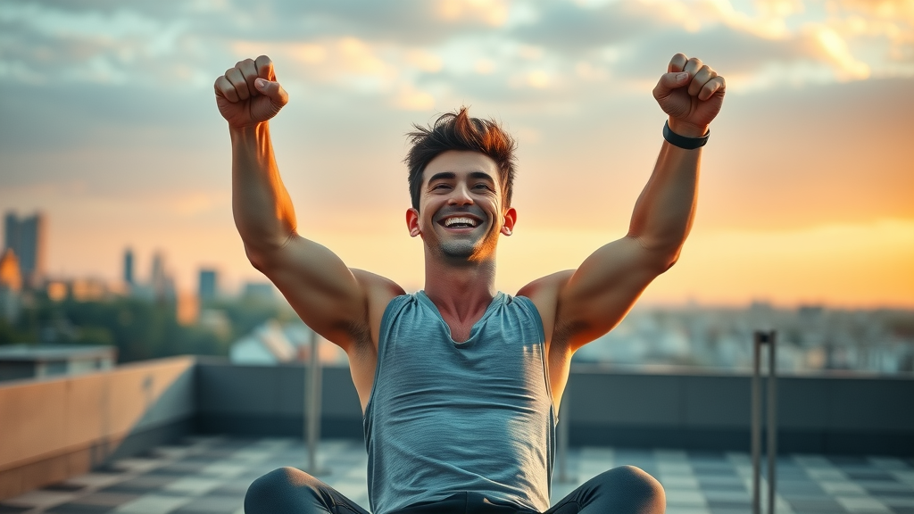 confident individual achieving fitness success by combining sit ups and leg raises for balanced core strength