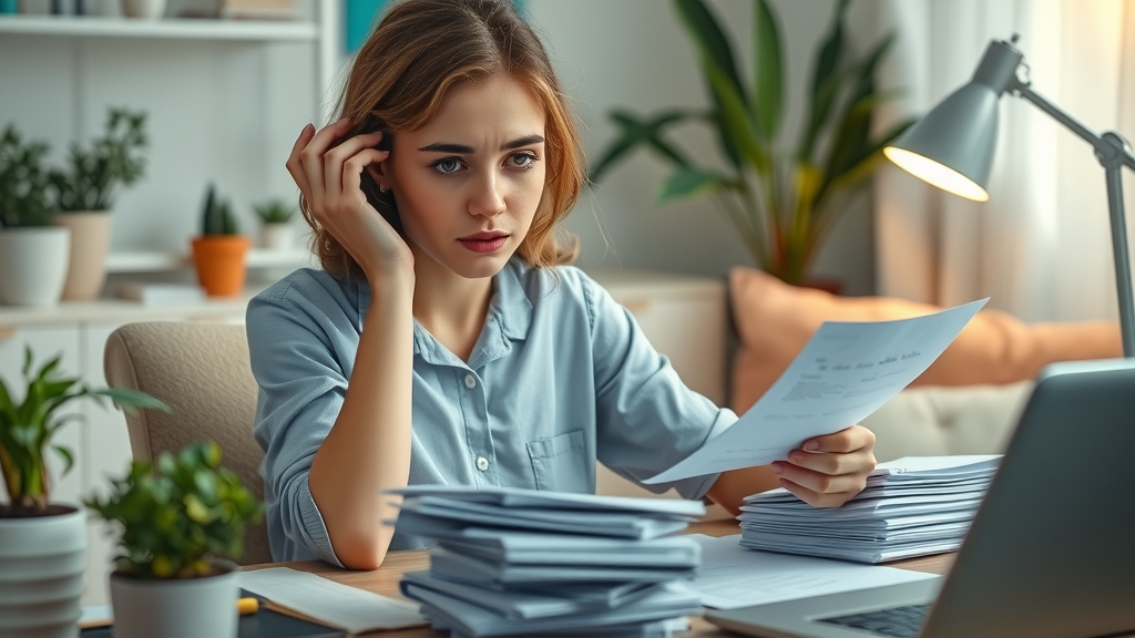 woman displaying cognitive symptoms of emotional stress such as forgetfulness and procrastination
