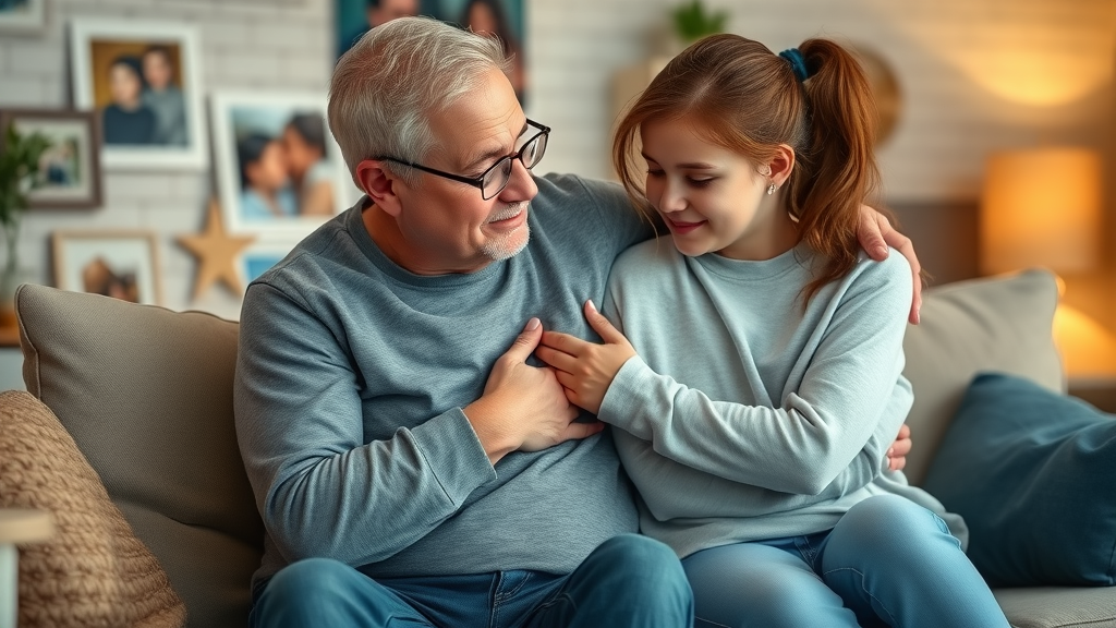 parent providing support for teen